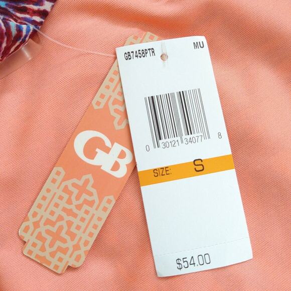 GB Lined Swing Dress Boho Flowy Sleeveless Multicolor Womens Small Hi-Lo Style - Picture 10 of 10